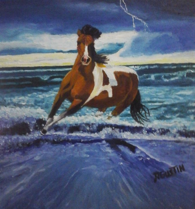 Pintura titulada "serie-caballo-a3.jpg" por Agustin, Obra de arte original, Oleo