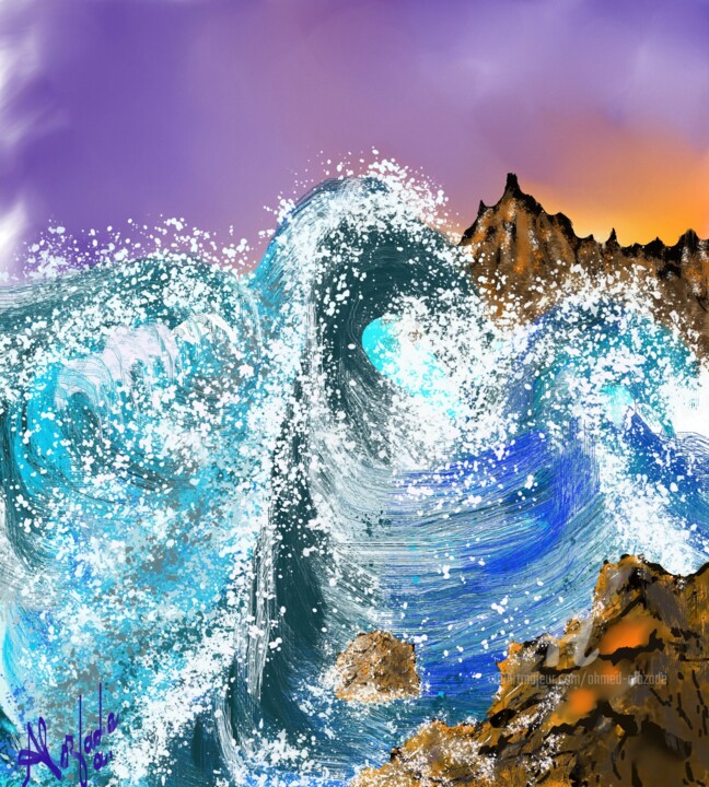 Digital Arts titled "nature-anger-36-ke.…" by Ahmed Alozade, Original Artwork, Digital Painting