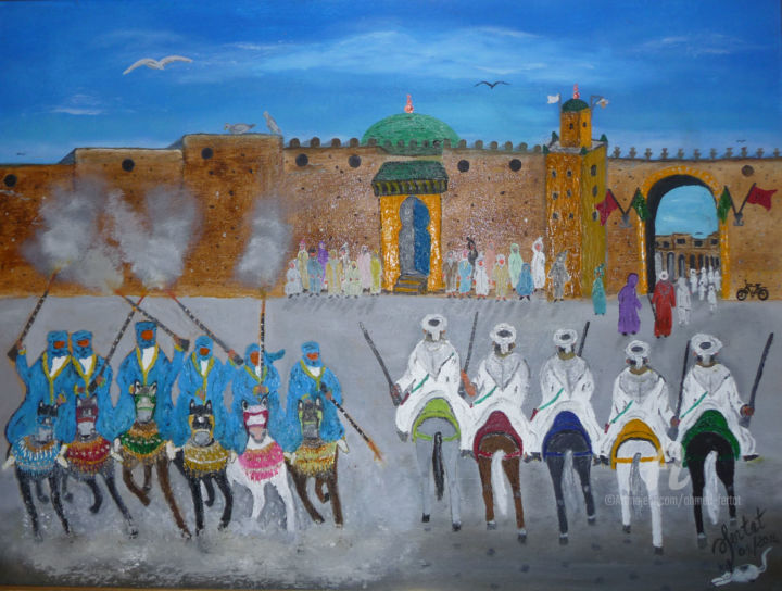 Pittura intitolato "fantazia.jpg" da Ahmed Fertat, Opera d'arte originale, Olio