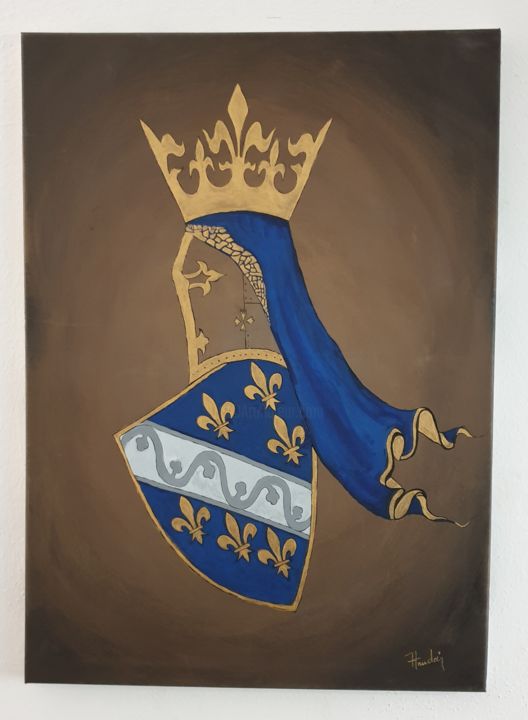 Painting titled "The Kotromanić dyna…" by Ahmed Handanovic, Original Art, Acrylic