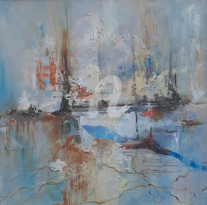 Peinture intitulée "nature2_maritime" par Ahmed Zaibi, Œuvre d'art originale, Acrylique Monté sur Châssis en bois