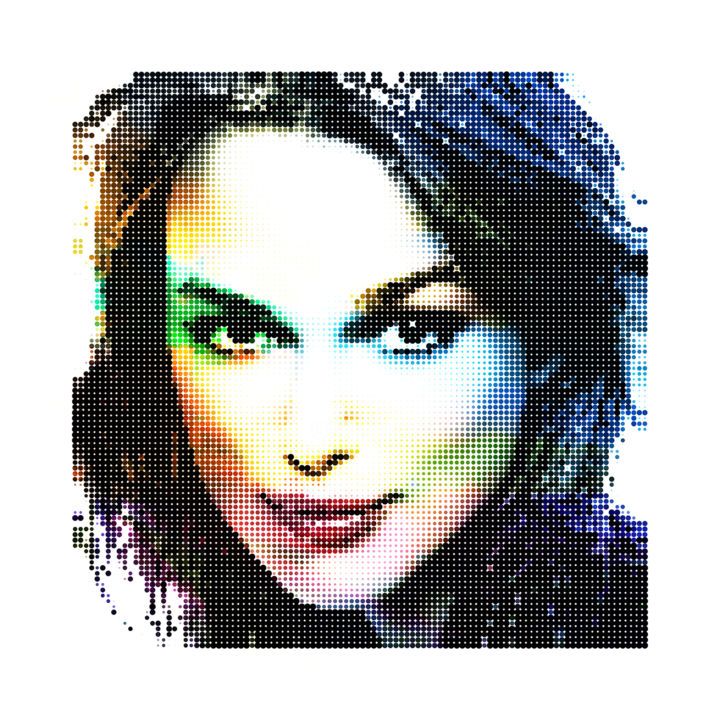 Arte digital titulada "keira knightley - b…" por Ahmed Faizan, Obra de arte original, Pintura Digital