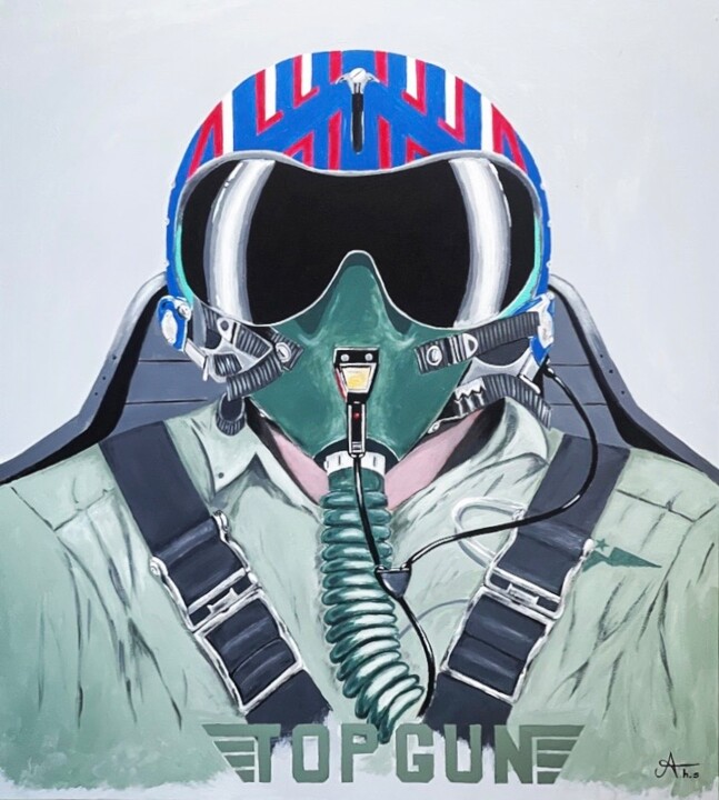 Pintura titulada "Top Gun" por Ahs, Obra de arte original, Acrílico