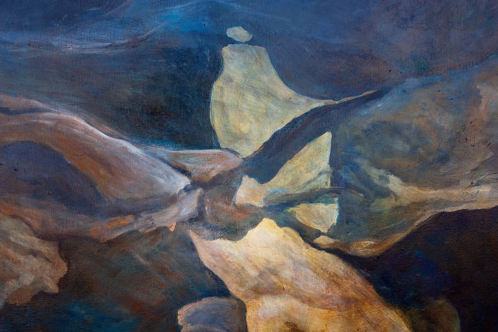 Painting titled "Walnut Canyon #3" by Linda Armstrong, Original Art, Acrylic