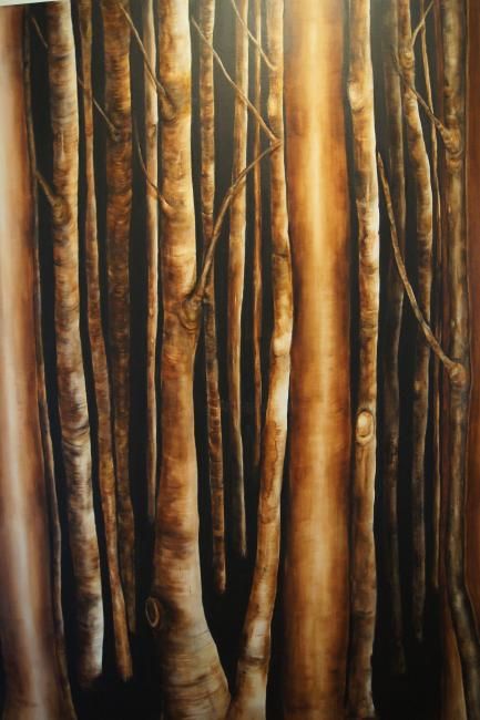 Peinture intitulée "La Forêt" par Aida Sadri, Œuvre d'art originale