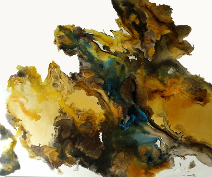 Pintura intitulada "rios-e-lamas.jpg" por Aidê Zorek, Obras de arte originais,