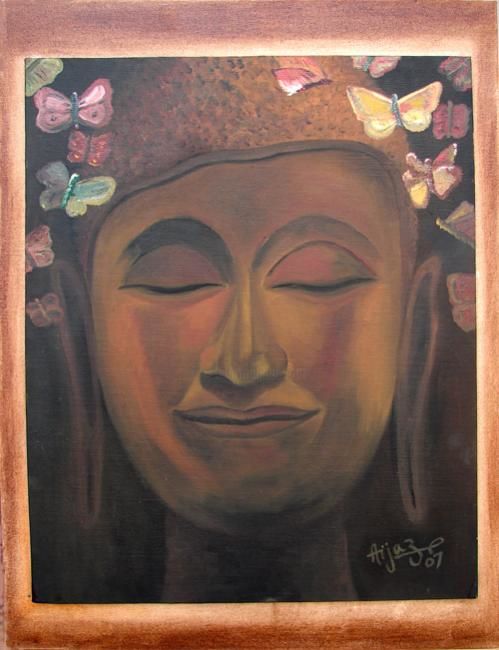 Painting titled "Peace" by Aijaz Qaisar, Original Artwork, Oil