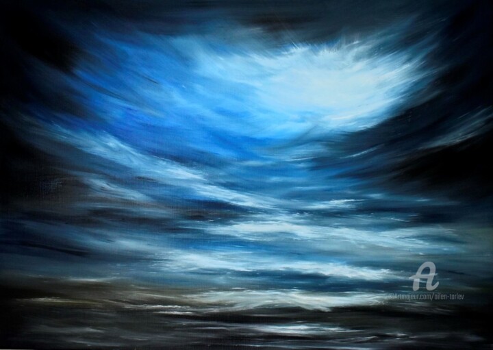 Painting titled "Storm" by Ailen Tarlev, Original Artwork, Oil