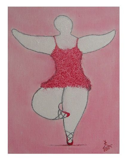 Malarstwo zatytułowany „BALLERINE ROSE” autorstwa Ludovic Rinaudo, Oryginalna praca, Olej
