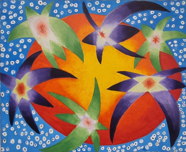 Pintura titulada "Las Estrellas del C…" por Aima Martín, Obra de arte original, Oleo