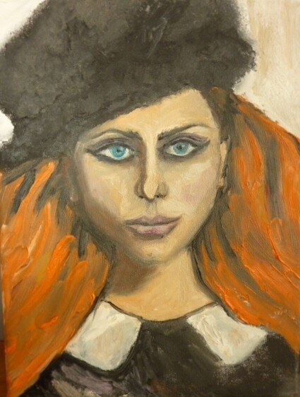 Painting titled "Face,2007" by Aimee-Josephine, Original Artwork, Oil