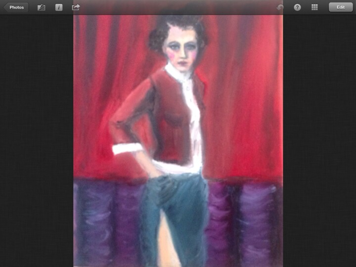 Картина под названием "On Stage" - Aimee-Josephine, Подлинное произведение искусства, Масло