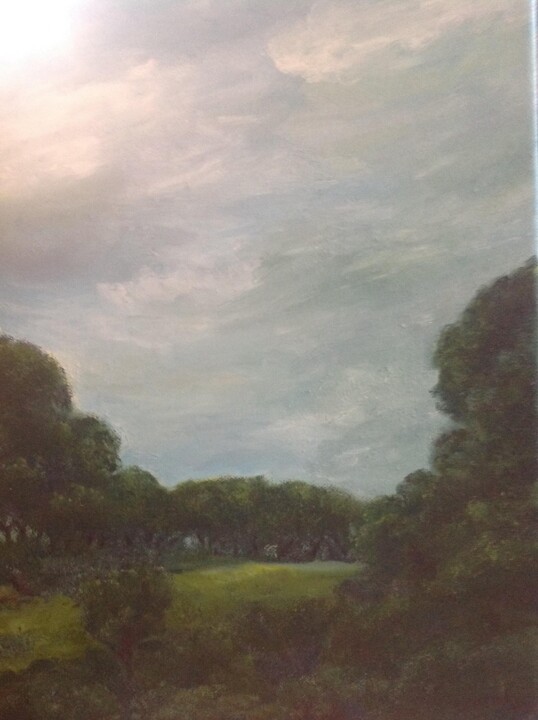 Malerei mit dem Titel "Landscape" von Aimee-Josephine, Original-Kunstwerk, Öl