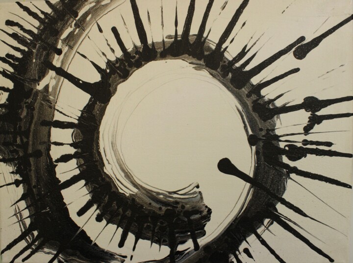 Картина под названием "Eclipse" - Aimee Venter, Подлинное произведение искусства, Акрил Установлен на Деревянная рама для но…