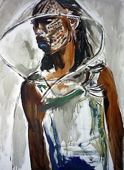 Painting titled "Apribota" by Aina Ciceniene, Original Artwork, Oil