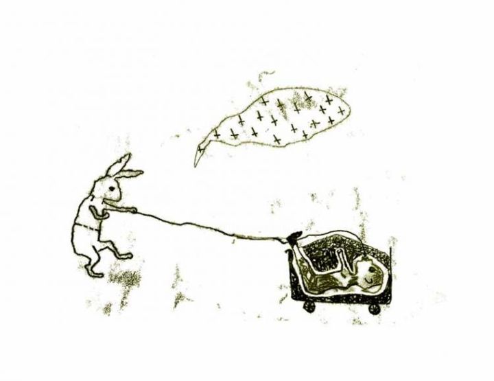 Gravures & estampes intitulée "Tar Baby Rescue" par Aine Scannell, Œuvre d'art originale, Autre