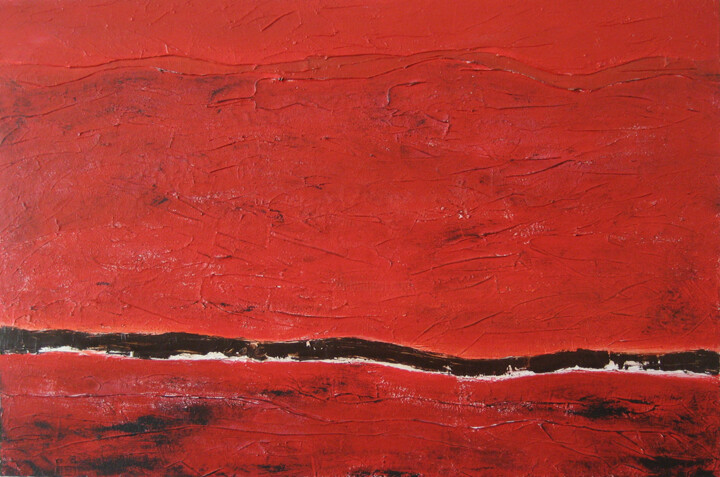 Painting titled "Horizonte" by Ainhoa Toyos, Original Artwork, Acrylic Mounted on Wood Stretcher frame