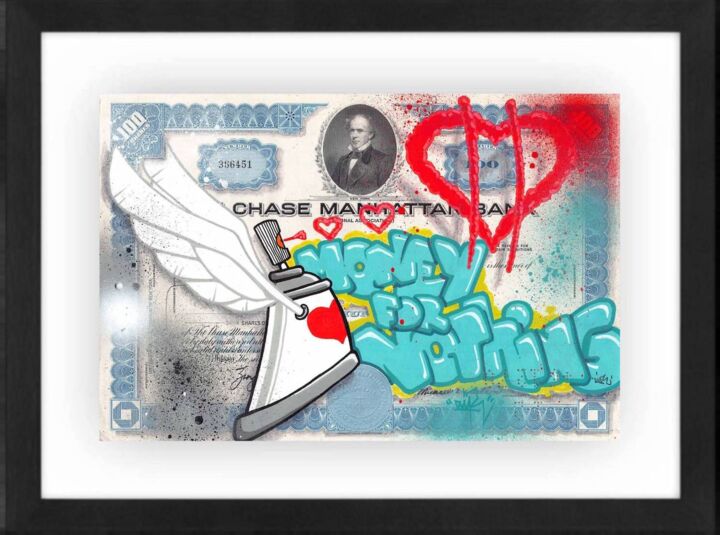 Pittura intitolato "Money for nothing" da Air, Opera d'arte originale, Acrilico
