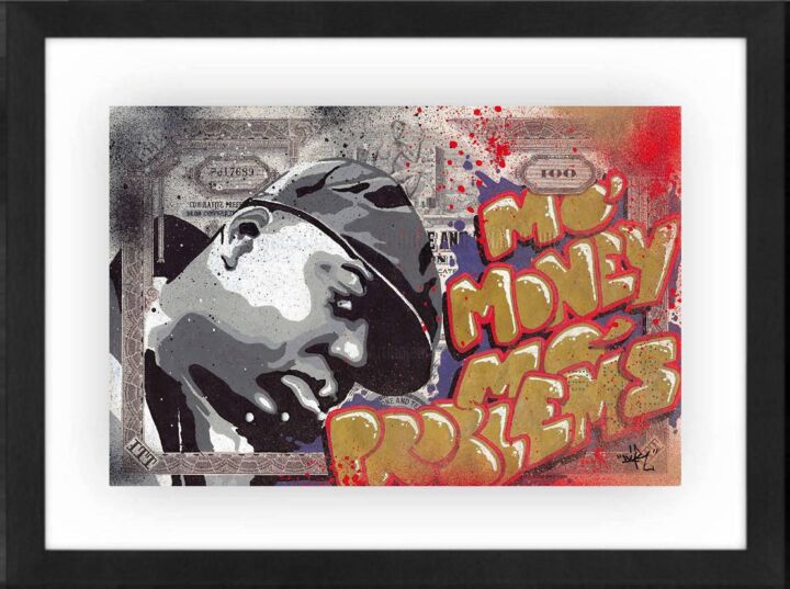Painting titled "Mo’ money mo’ probl…" by Air, Original Artwork, Acrylic