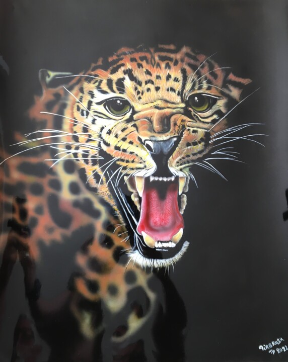 绘画 标题为“Luipaard” 由Airbrush Art Tp, 原创艺术品, 喷枪