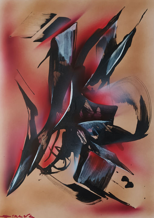 Painting titled "Sans filtre 45 - Ai…" by Airgone, Original Artwork, Ink