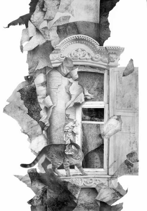 Drawing titled "Under the layers of…" by Anastasiya Firsova, Original Art, Pencil