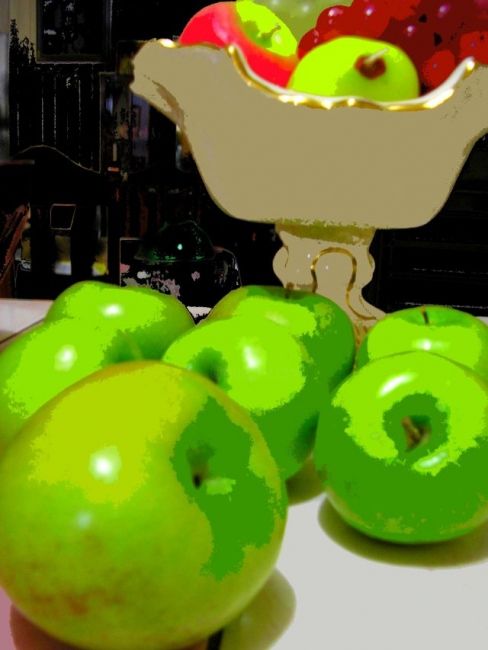 Digital Arts titled "Green Apples 3" by Angelo Aguinaldo, Original Artwork