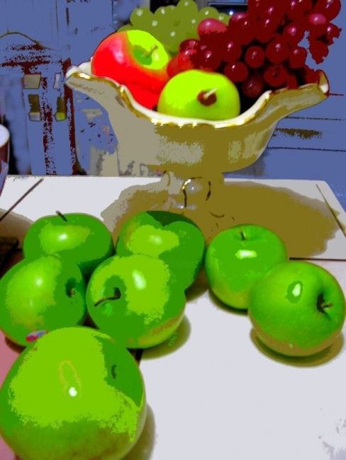 Digital Arts titled "Green Apples 4" by Angelo Aguinaldo, Original Artwork