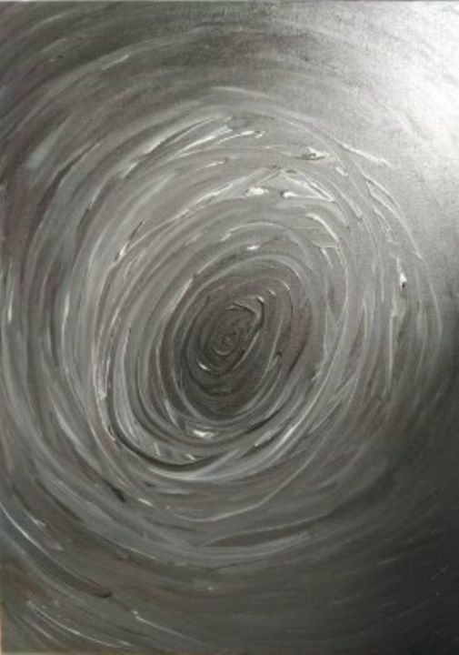 Peinture intitulée "Black mood" par Ak, Œuvre d'art originale, Acrylique