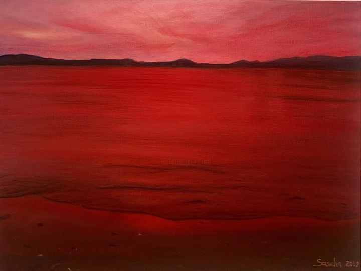 Painting titled "Couchant" by Aliaksandra Gärtner, Original Art, Oil