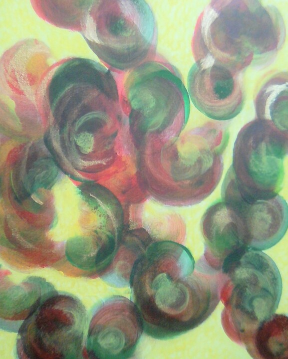Painting titled "Spirales" by Akaal, Original Artwork, Acrylic