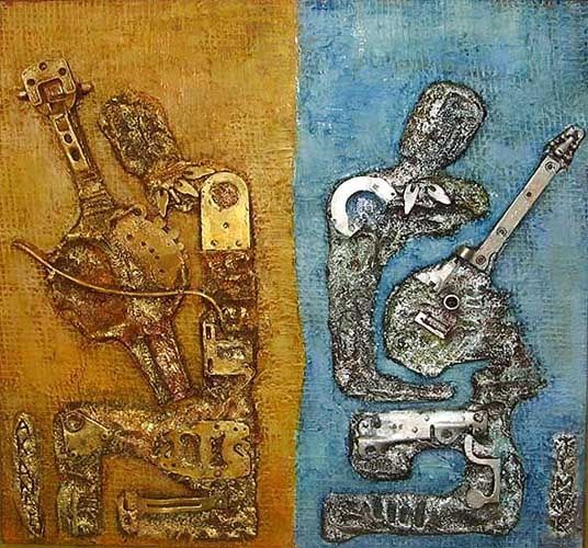 Pintura titulada "musicians" por Timur Akanaev, Obra de arte original