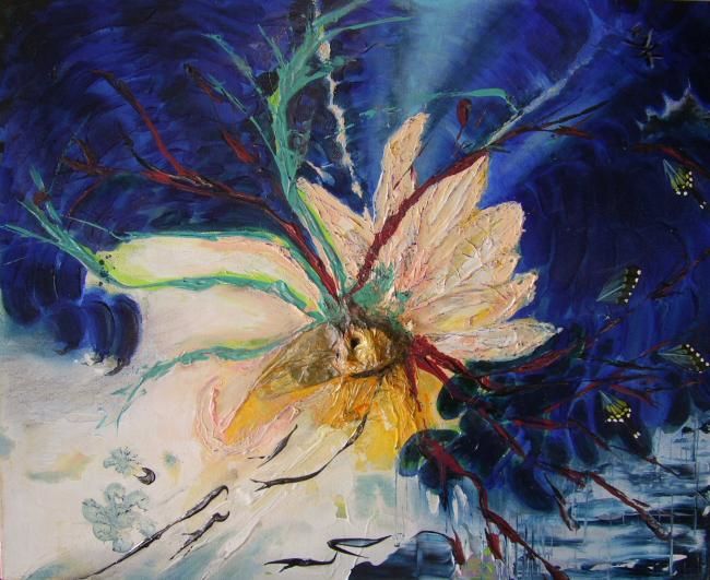 Pintura titulada "Papapillon" por Akara Péala, Obra de arte original