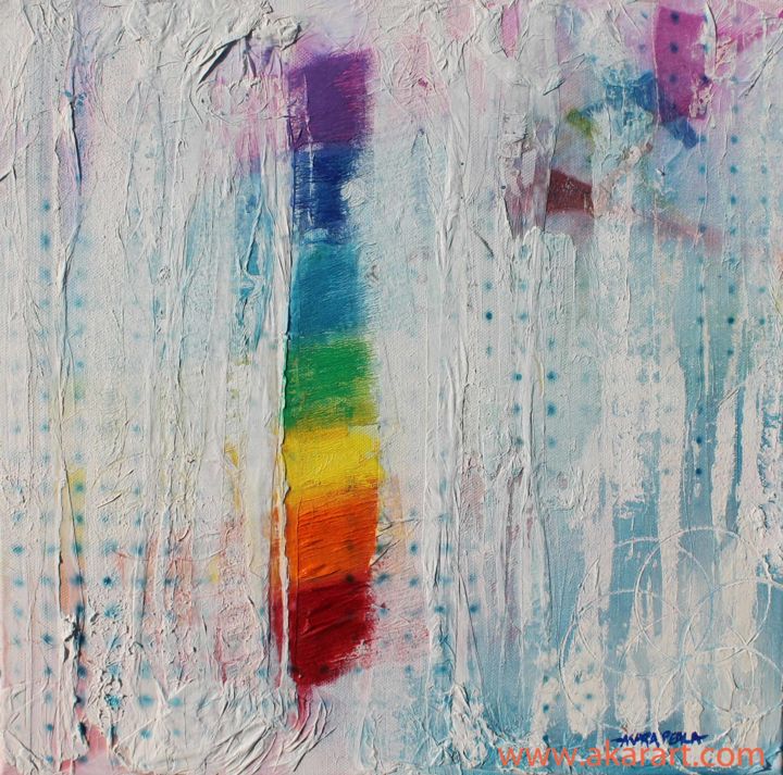 Painting titled "l-arc-en-ciel-monde…" by Akara Péala, Original Artwork