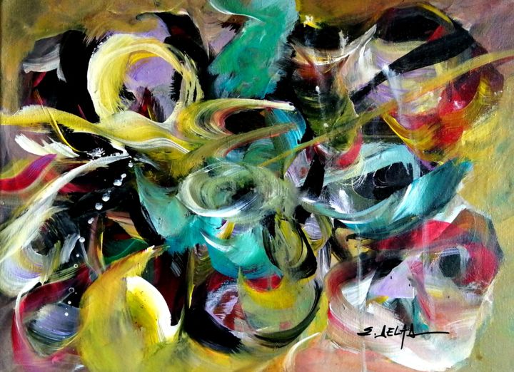 Schilderij getiteld "251L" door Eugenia Delad: Akasha De Winter Galery, Origineel Kunstwerk, Acryl