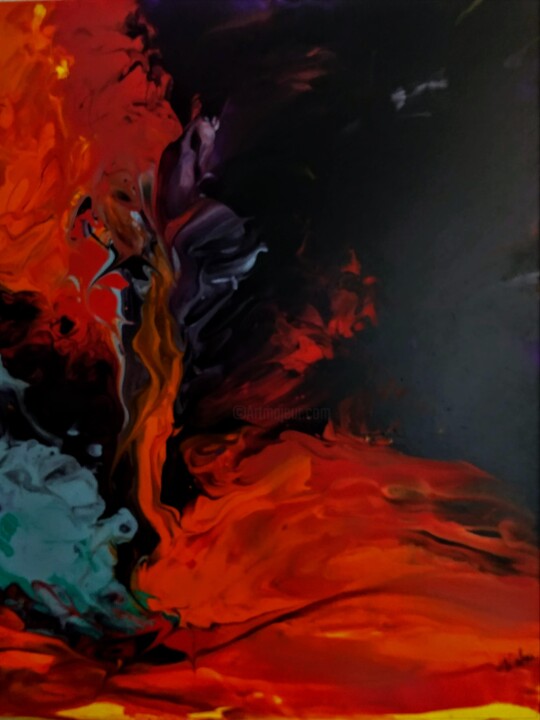 Malerei mit dem Titel "Arizona Sunset" von Karen Nealon, Original-Kunstwerk, Acryl
