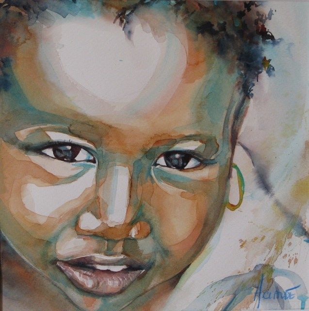 Peinture intitulée "Souvenir du Mali" par Annick Claude, Œuvre d'art originale
