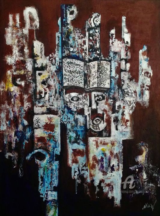 Painting titled "Memoire" by Ako Wilson, Original Artwork, Acrylic