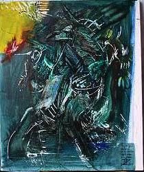 Peinture intitulée "Pégase Zélé" par Ako Zoom, Œuvre d'art originale, Huile