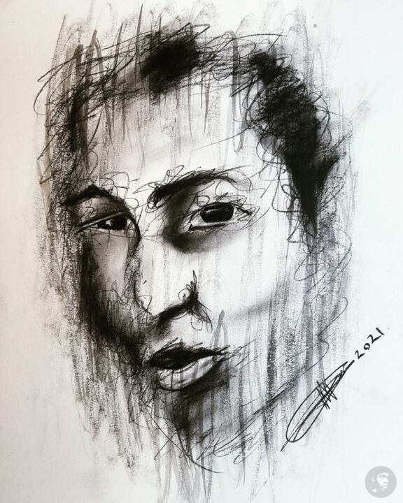 Abstract Charcoal Portraits