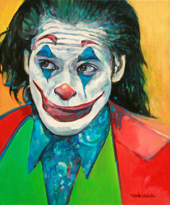 Painting titled "Joker" by Piotr Rembielinski, Original Art, Acrylic