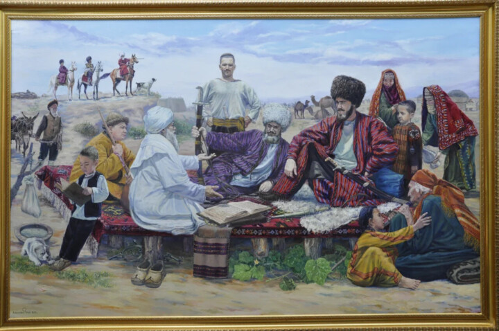 Painting titled "Предсказатель" by Iakub Kalmuradov, Original Artwork, Oil