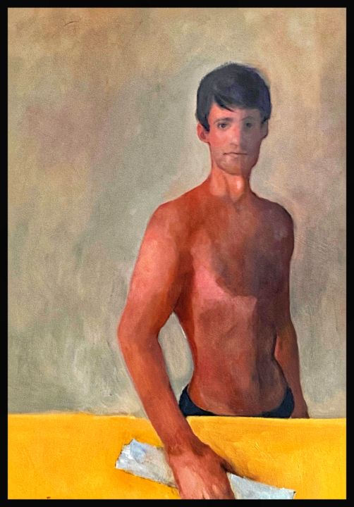 Painting titled "la lettre" by Al Bl, Original Art, Oil