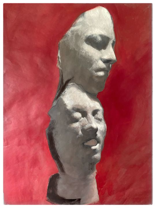 Painting titled "Mascarades" by Al Bl, Original Art, Oil