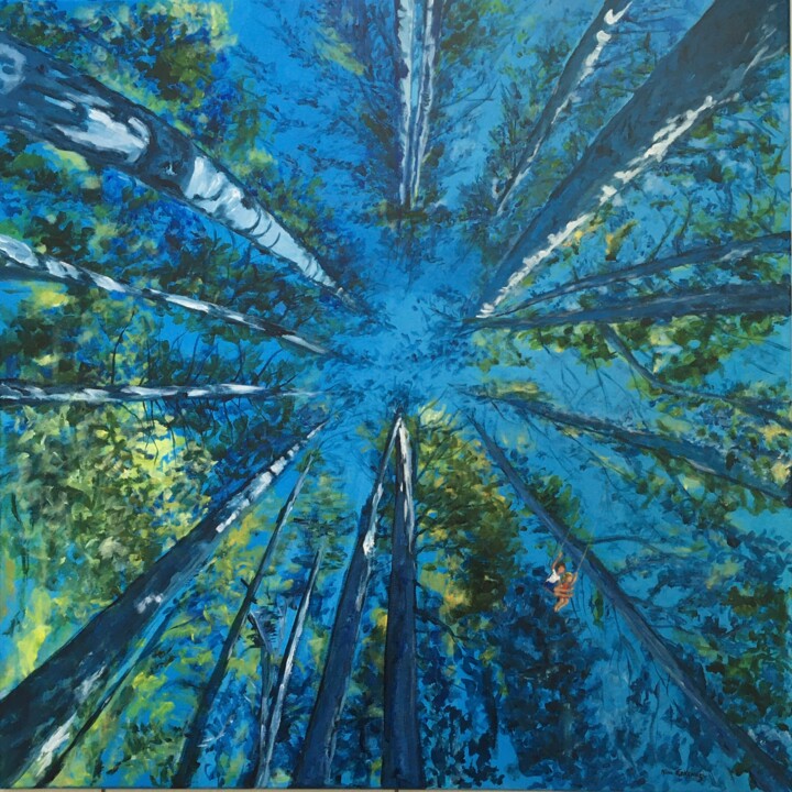 Картина под названием "Art-Bres bleus" - Aline Eskenazi, Подлинное произведение искусства, Акрил