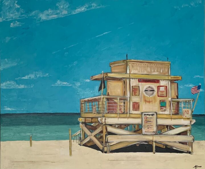 Painting titled "One day in Florida" by Al Freno, Original Artwork, Acrylic