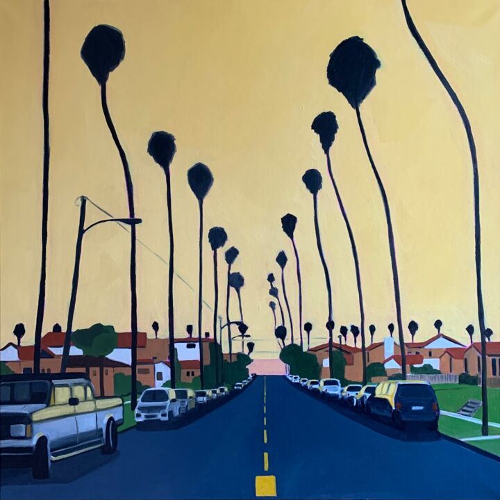 Painting titled "Georgina Ave" by Al Freno, Original Artwork, Oil
