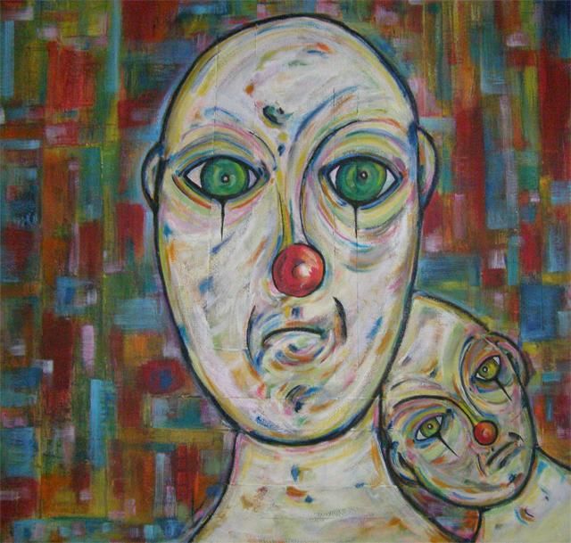Peinture intitulée "Sad circus" par Annie Laforge, Œuvre d'art originale