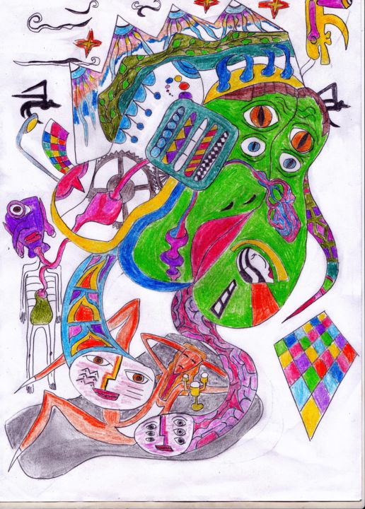 Рисунок под названием "May" - Aleksey Tsarev, Подлинное произведение искусства, Цветные карандаши