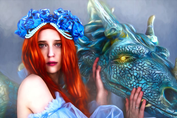 "One Fantasy Story -…" başlıklı Fotoğraf Al Vi tarafından, Orijinal sanat, Dijital Fotoğrafçılık Ahşap Sedye çerçevesi üzeri…